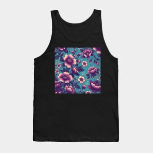 Purple Flowers Tank Top